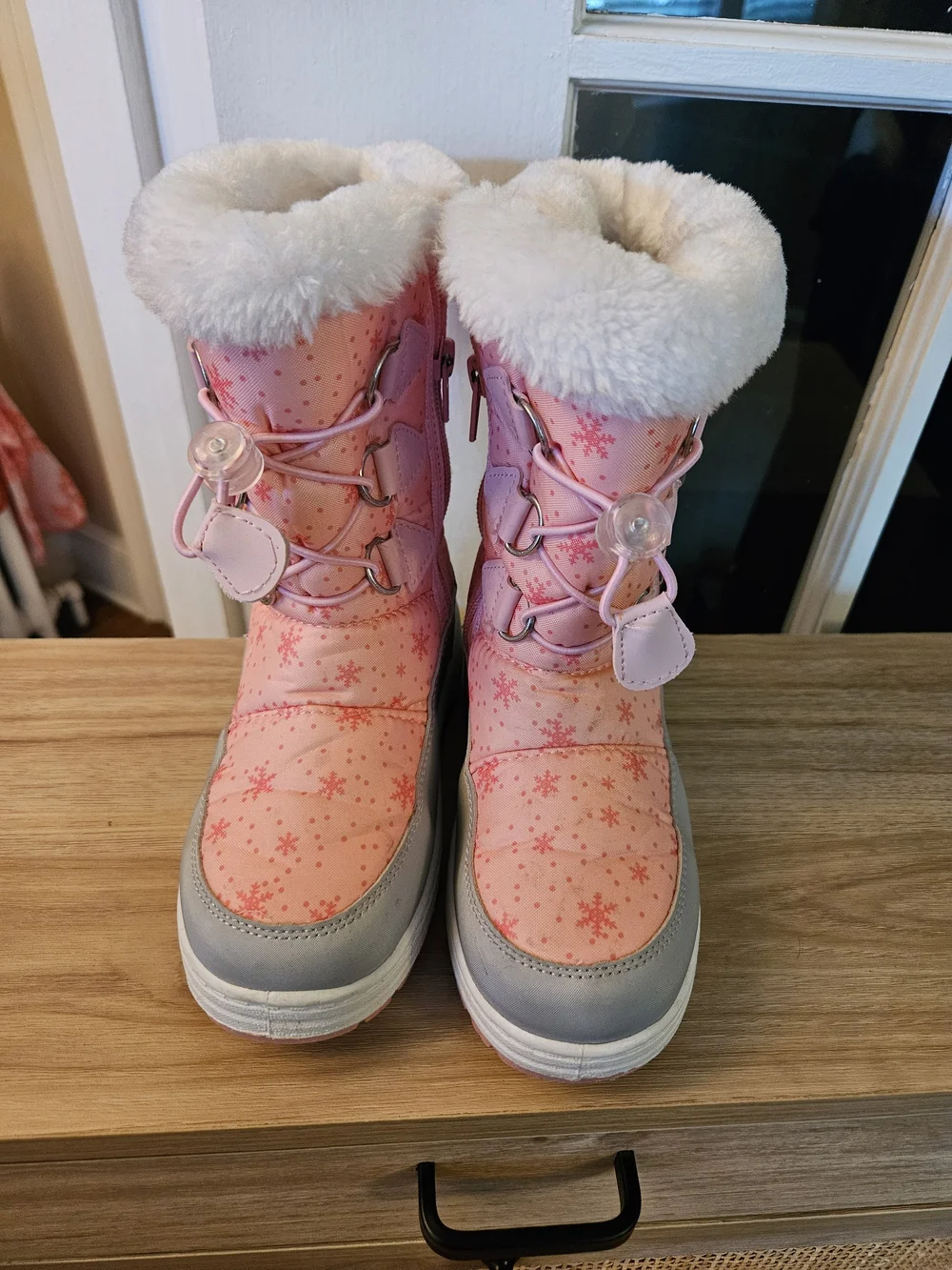Target Pink Kids Winter Boots with Faux Fur Cuff